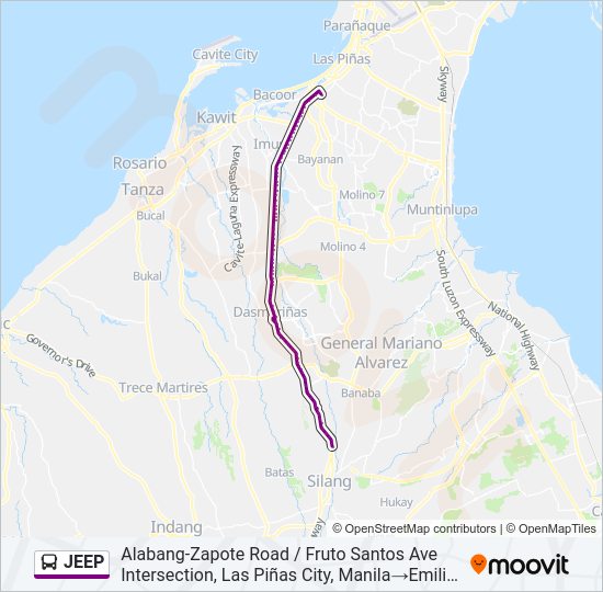 JEEP Bus Line Map