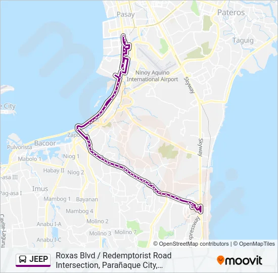 JEEP Bus Line Map