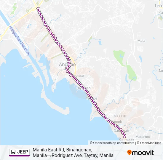 JEEP Bus Line Map