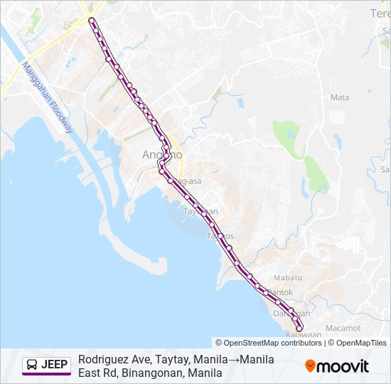 JEEP bus Line Map