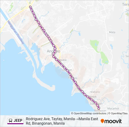 JEEP Bus Line Map
