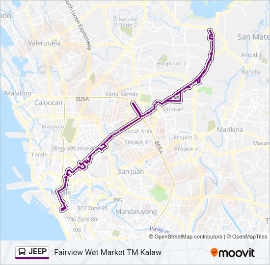 JEEP bus Line Map