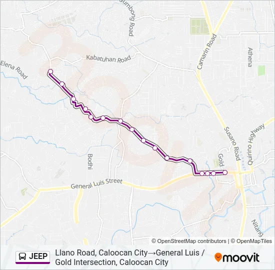 JEEP Bus Line Map