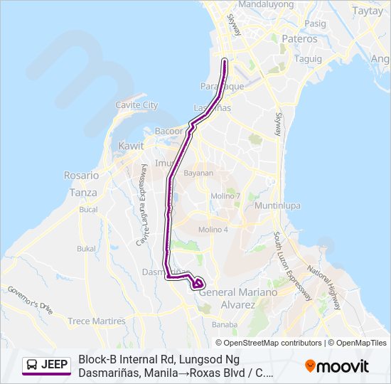 JEEP Bus Line Map