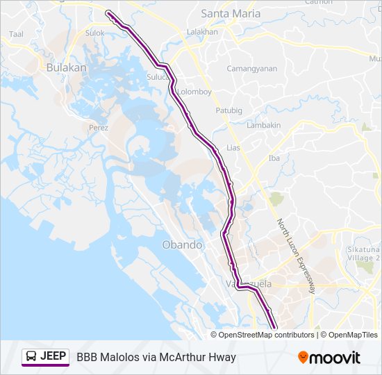 JEEP Bus Line Map