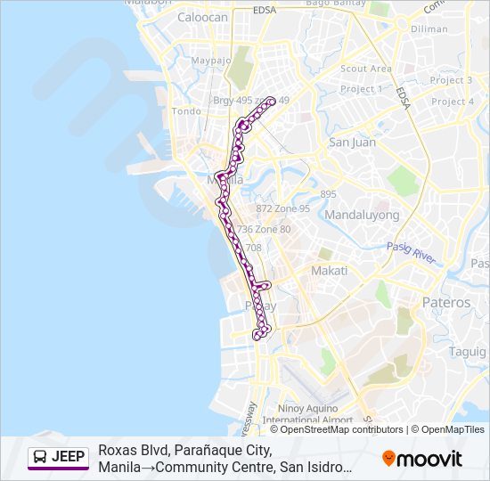 JEEP Bus Line Map