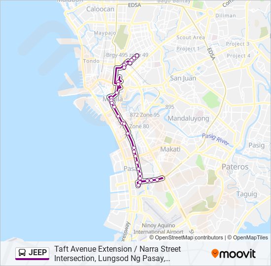 JEEP bus Line Map