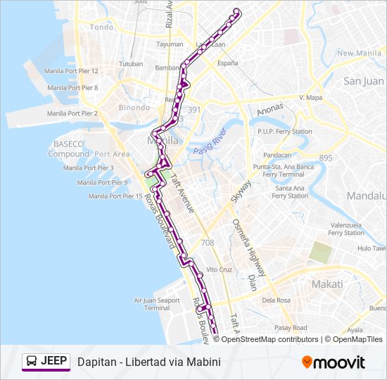 JEEP bus Line Map