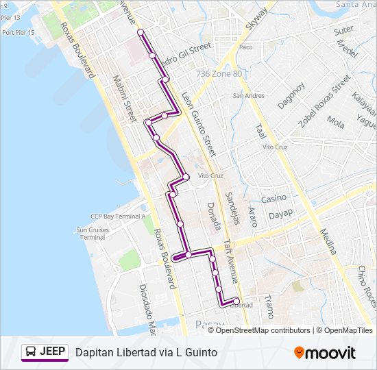 JEEP Bus Line Map