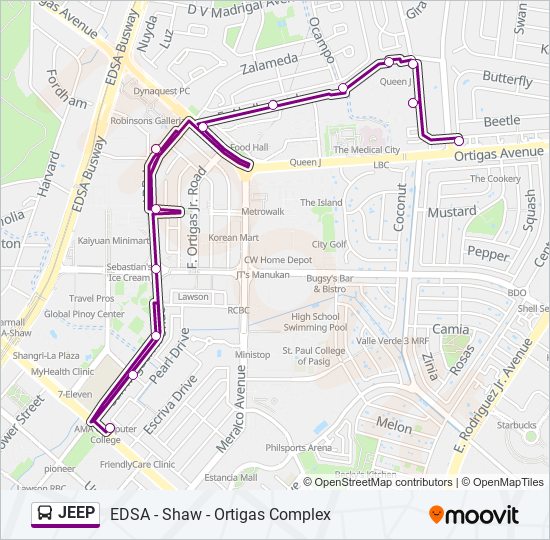 JEEP bus Line Map