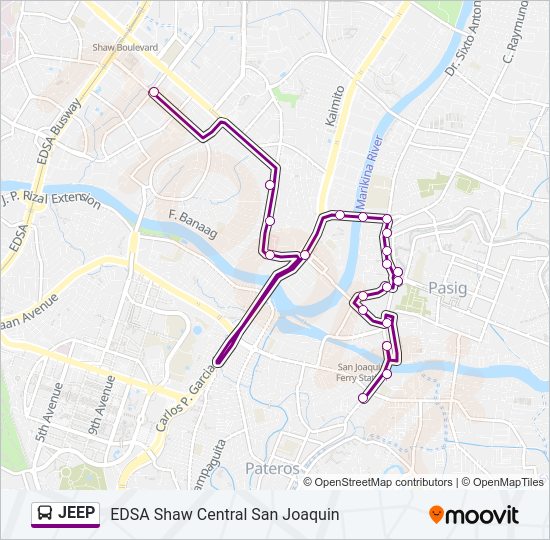 JEEP bus Line Map