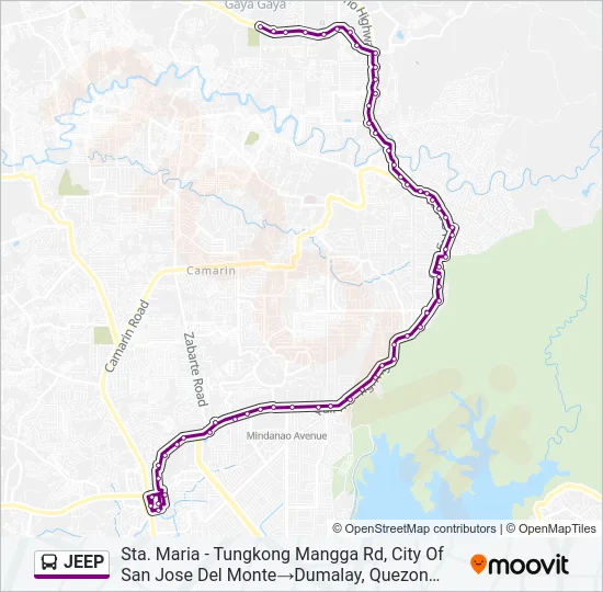 JEEP Bus Line Map