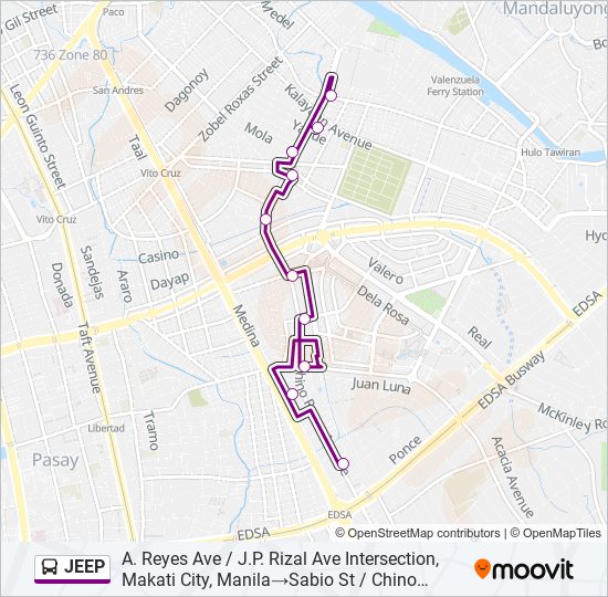 Jp Rizal Makati Map Jeep Route: Schedules, Stops & Maps - A. Reyes Ave / J.p. Rizal Ave  Intersection, Makati City, Manila‎→Sabio St / Chino Roces Ave Intersection,  Makati City, Manila (Updated)