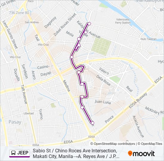 JEEP bus Line Map