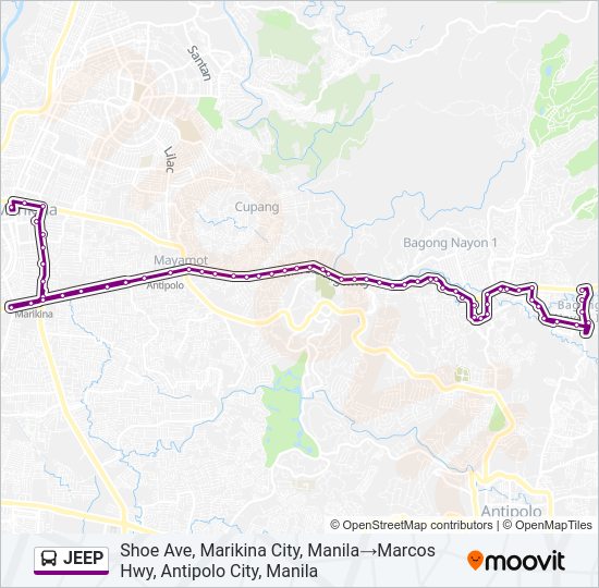 JEEP bus Line Map