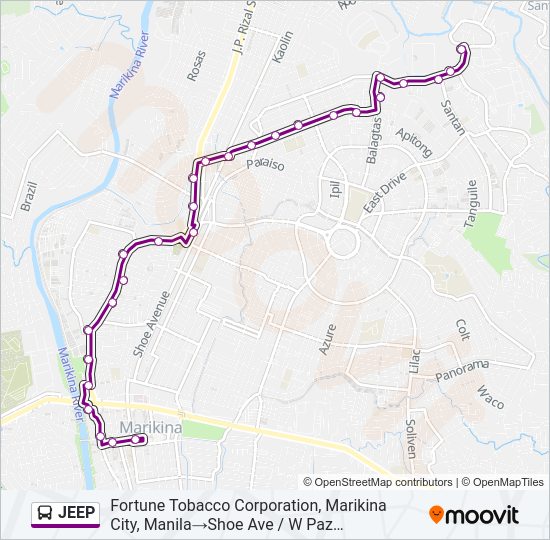 JEEP Bus Line Map