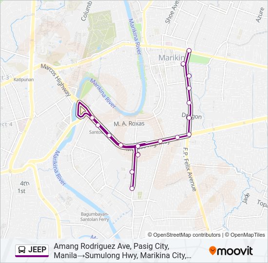 JEEP Bus Line Map