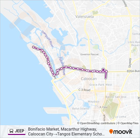 JEEP bus Line Map