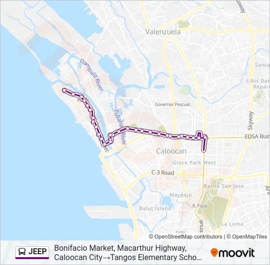 JEEP Bus Line Map