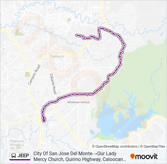 JEEP Bus Line Map