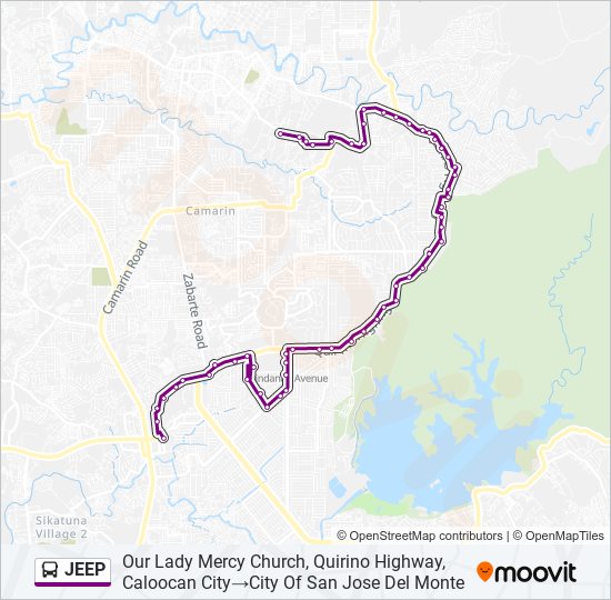 JEEP Bus Line Map