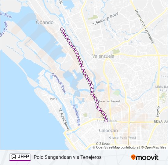 JEEP Bus Line Map