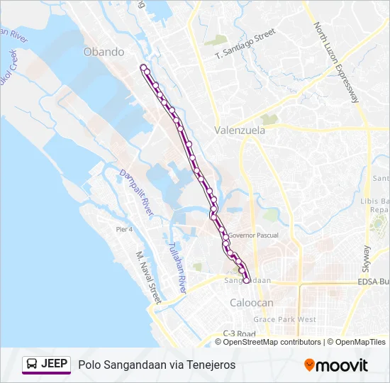 JEEP Bus Line Map