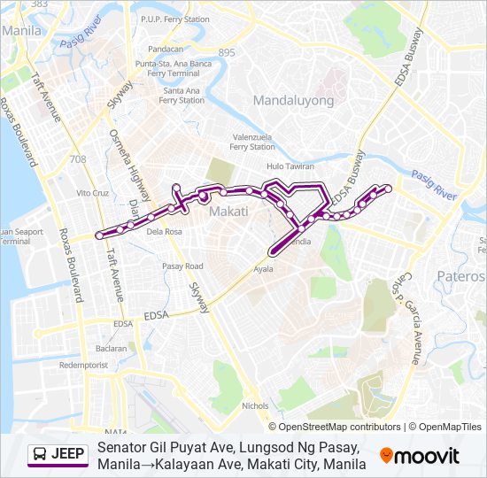 JEEP bus Line Map