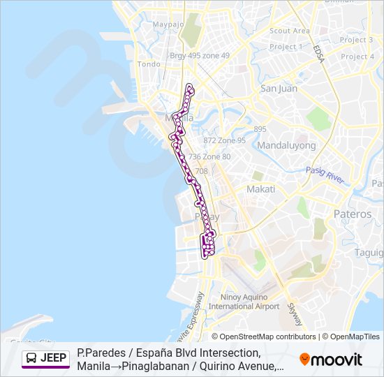 JEEP bus Line Map