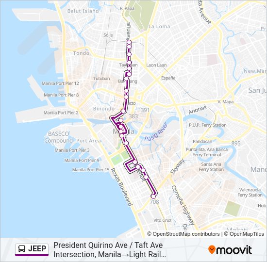 JEEP Bus Line Map