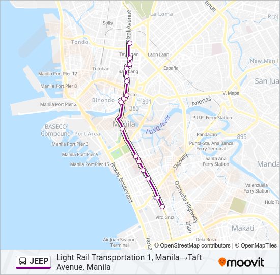 JEEP Bus Line Map