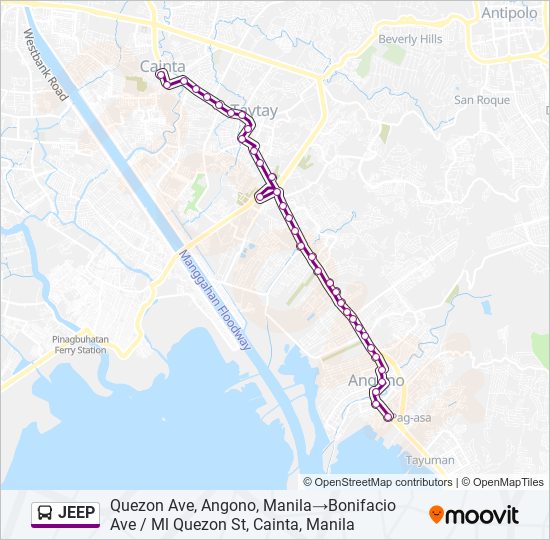 JEEP bus Line Map