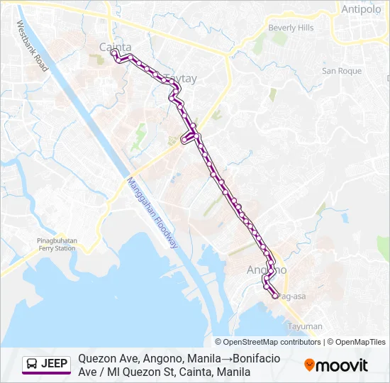 JEEP Bus Line Map