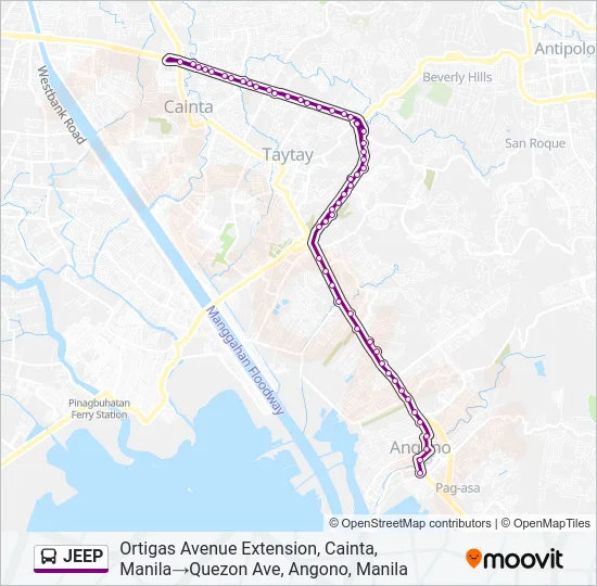 JEEP Bus Line Map