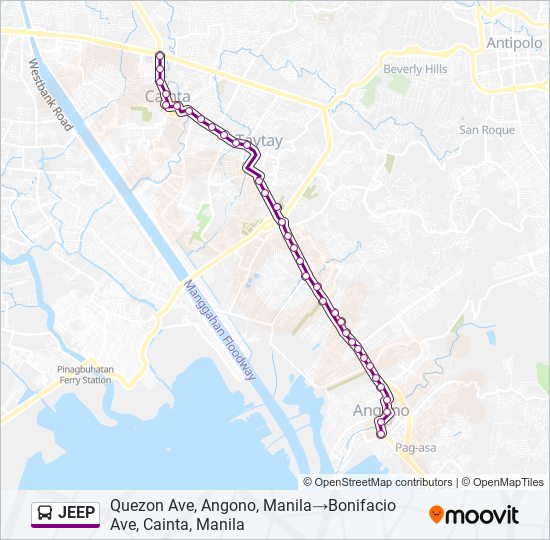 JEEP bus Line Map