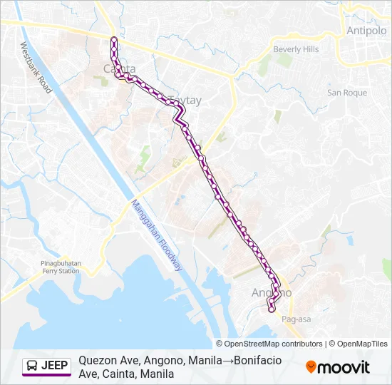 JEEP Bus Line Map