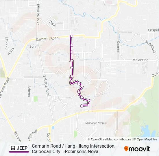 JEEP Bus Line Map