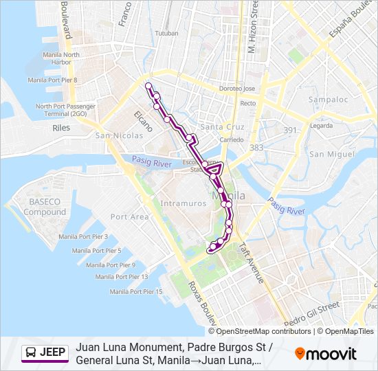 JEEP Bus Line Map