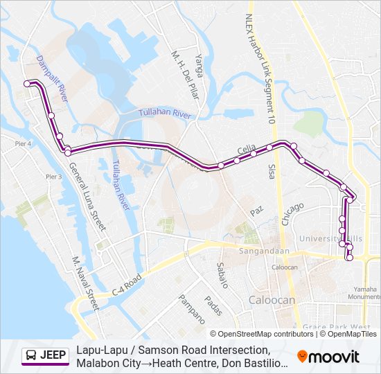 JEEP Bus Line Map