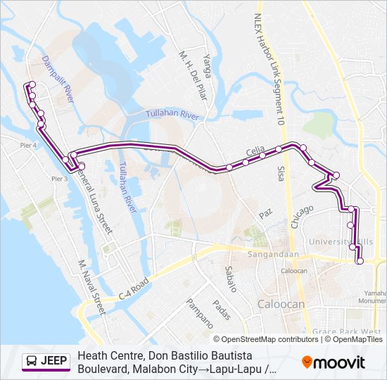 JEEP Bus Line Map