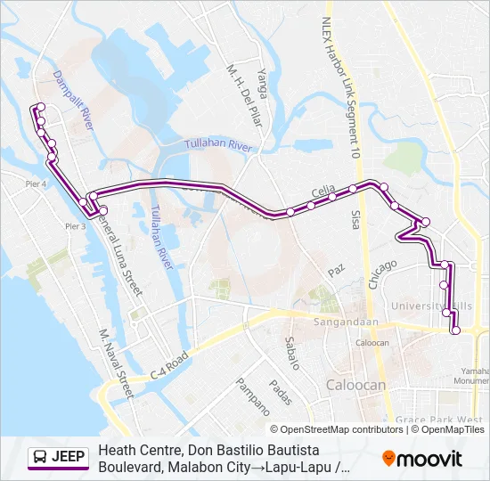 JEEP Bus Line Map