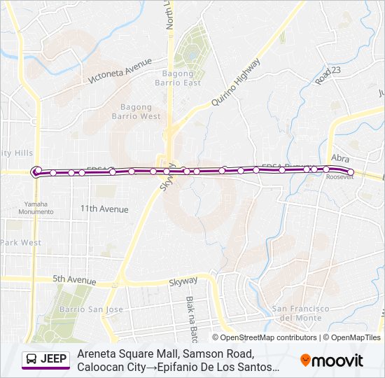 JEEP bus Line Map