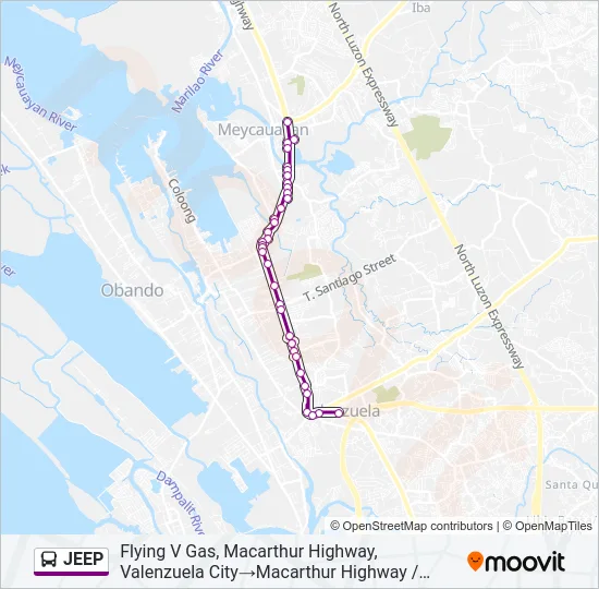 JEEP Bus Line Map
