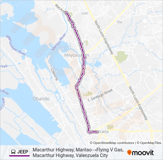 JEEP bus Line Map