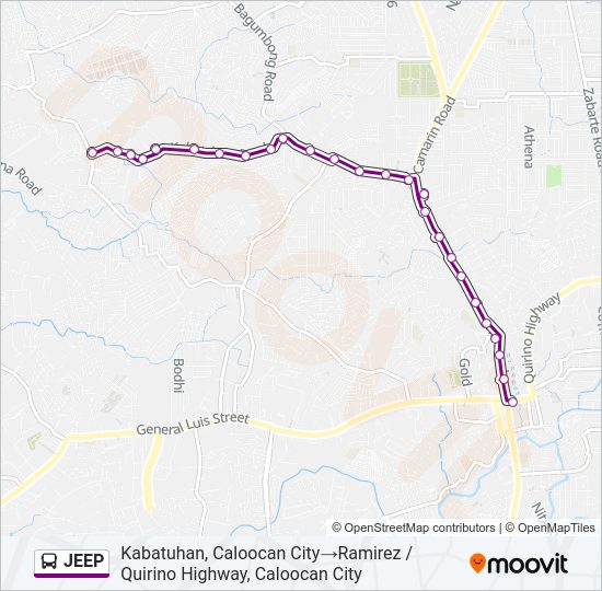 JEEP Bus Line Map