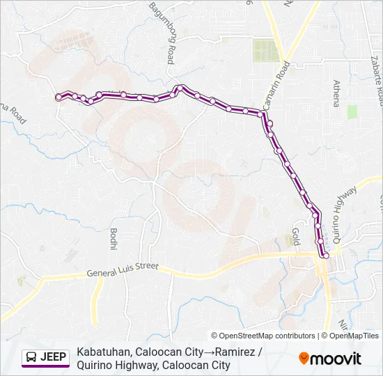 JEEP Bus Line Map