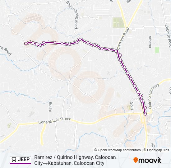 JEEP Bus Line Map