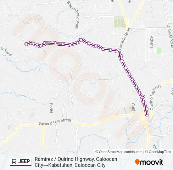 JEEP Bus Line Map