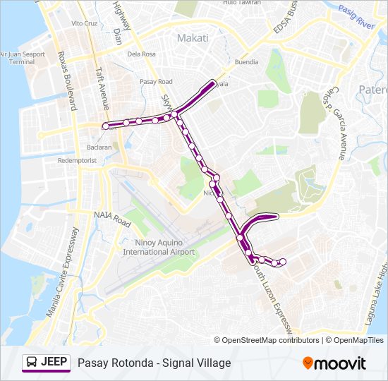 JEEP Bus Line Map