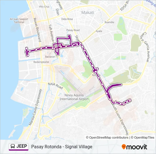 JEEP Bus Line Map